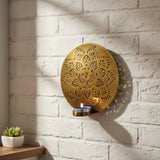 Porta Vela de Pared Flor OM Dorado Pequeño