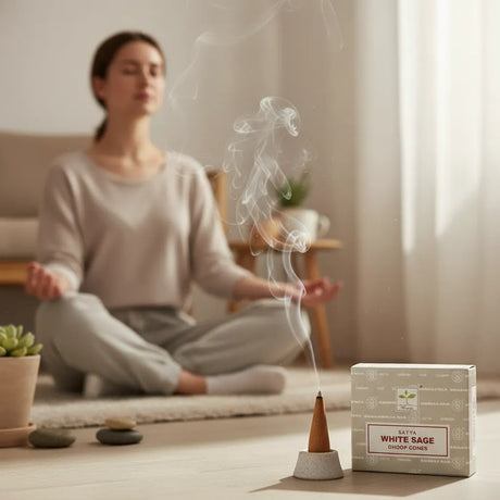 Incienso en Cono Salvia Blanca