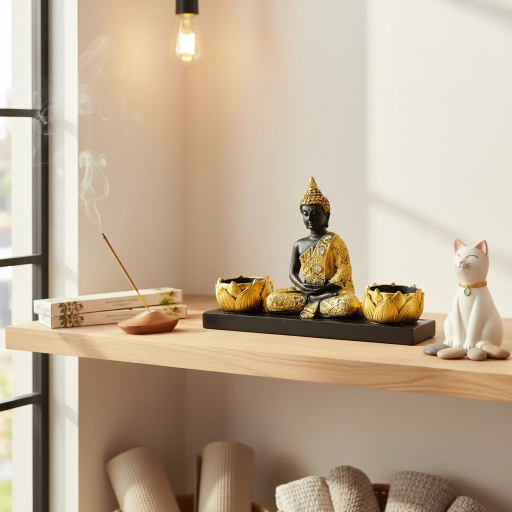 Porta Vela Siddharta Black&Gold