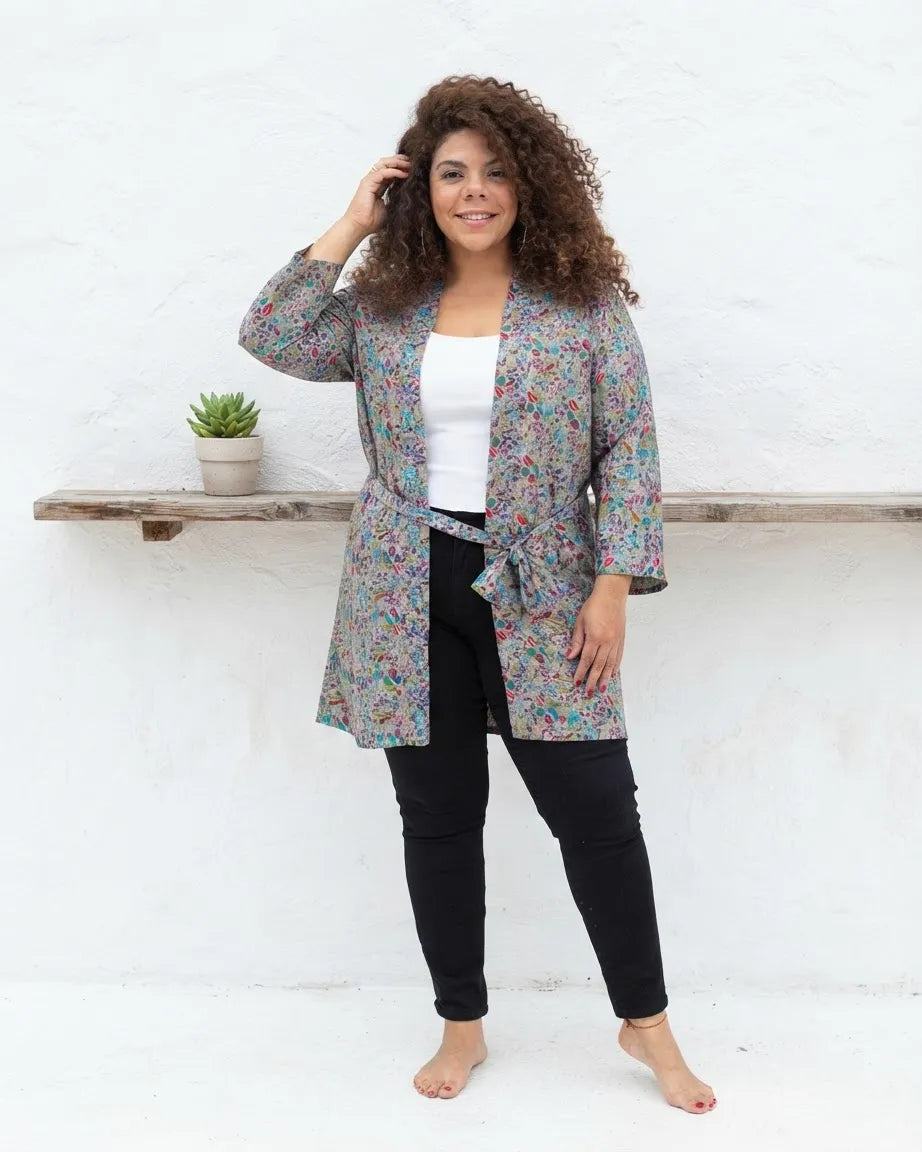 Kimono Denali Gris con Azul