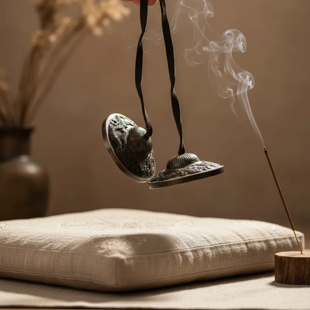 Tingshas Campanas Tibetanas Diseño 9 cm