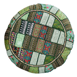 Cojin de Suelo Verde Boho Redondo XL