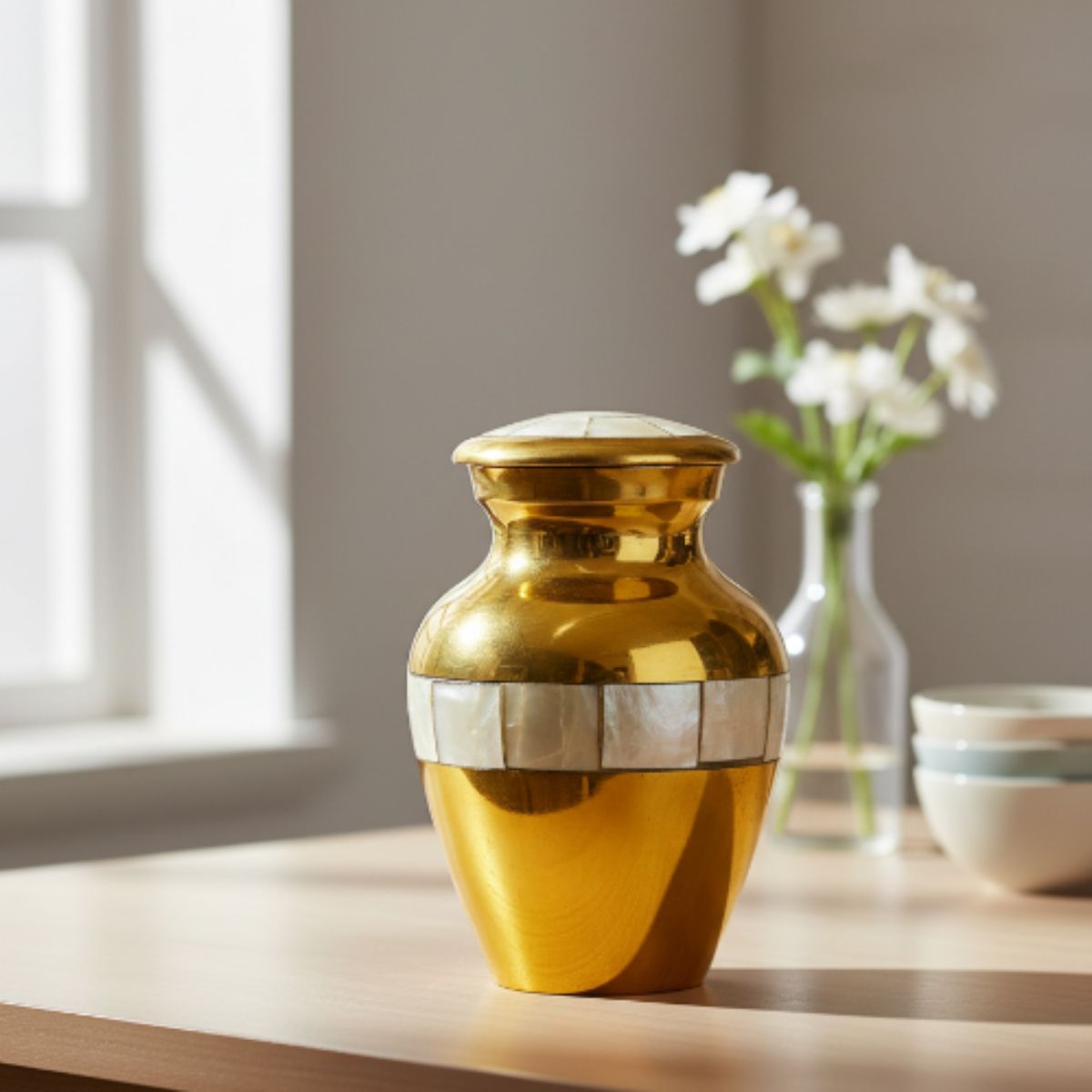 Ánfora de Bronce Beige Pequeño