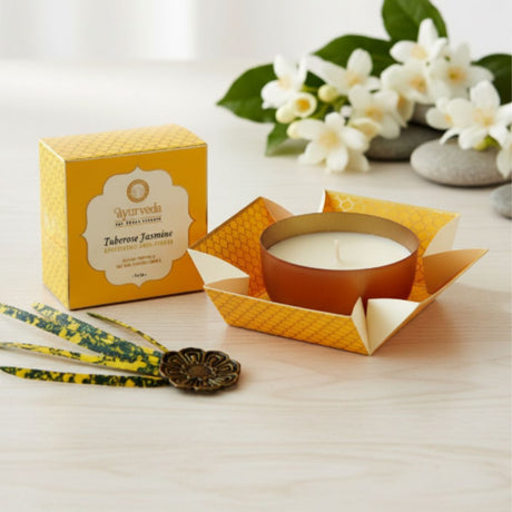 Vela Ayurveda de Dos Mechas Flor de Jazmín