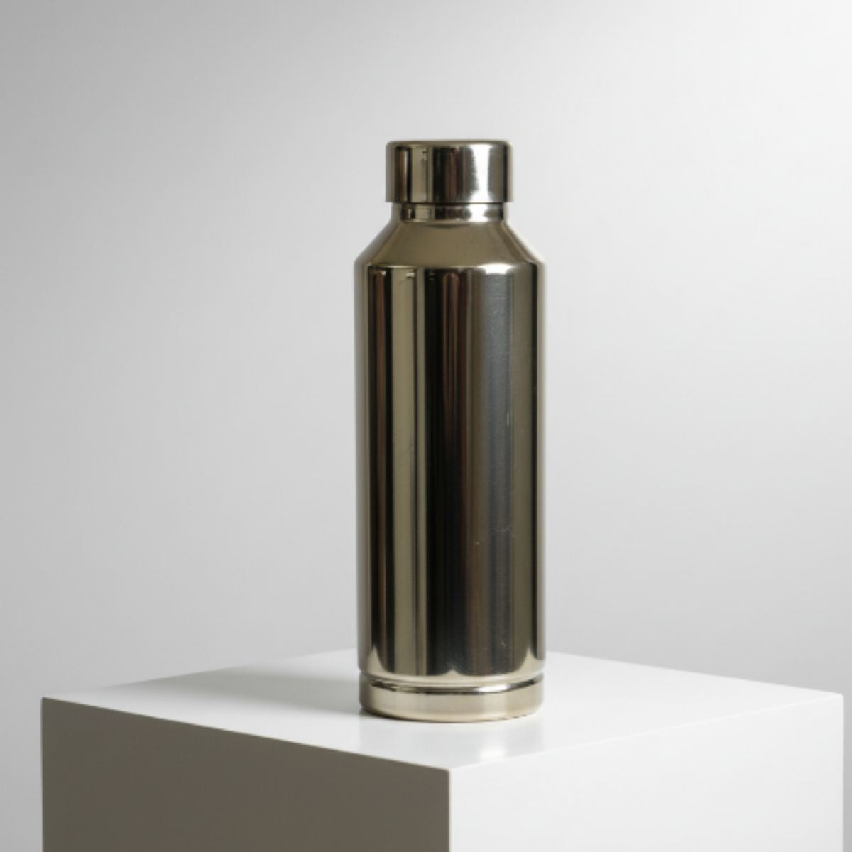 Botella de Cobre Plateada