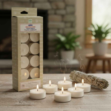Vela Tealight Salvia Blanca