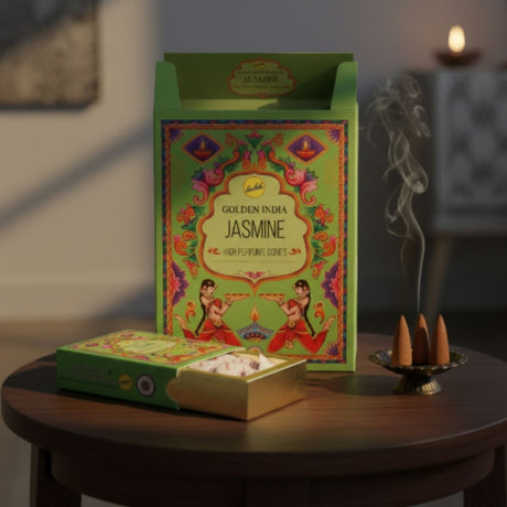 Incienso Cascada Golden Indian Jazmín 120 conos
