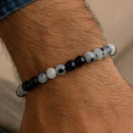 Pulsera Cuarzo Rutilado Negro 6mm