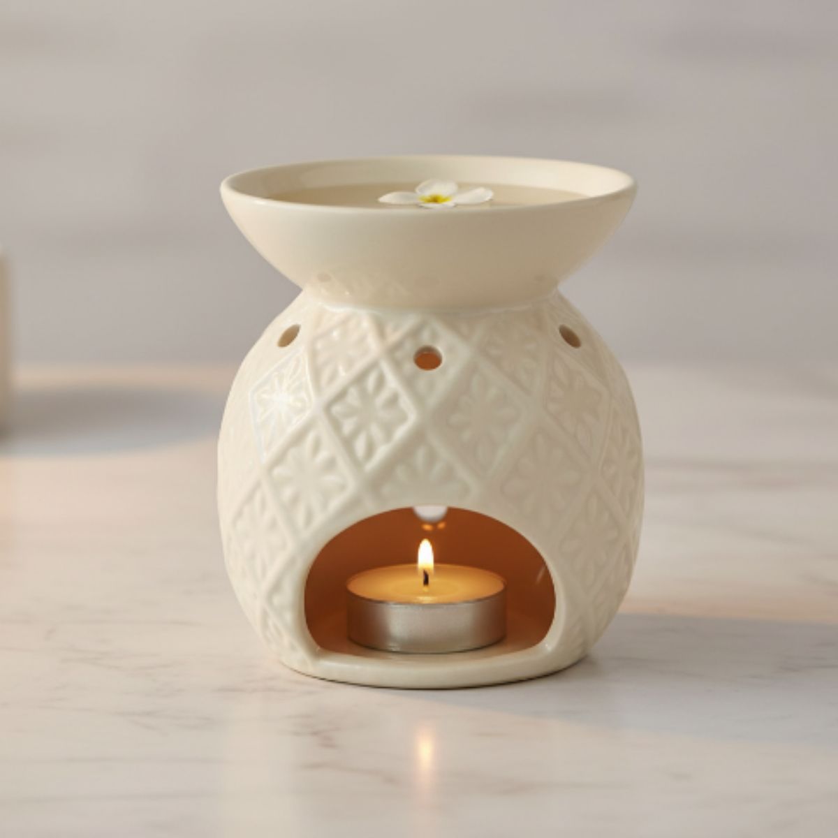 Difusor de Ceramica Blanco Textura Design