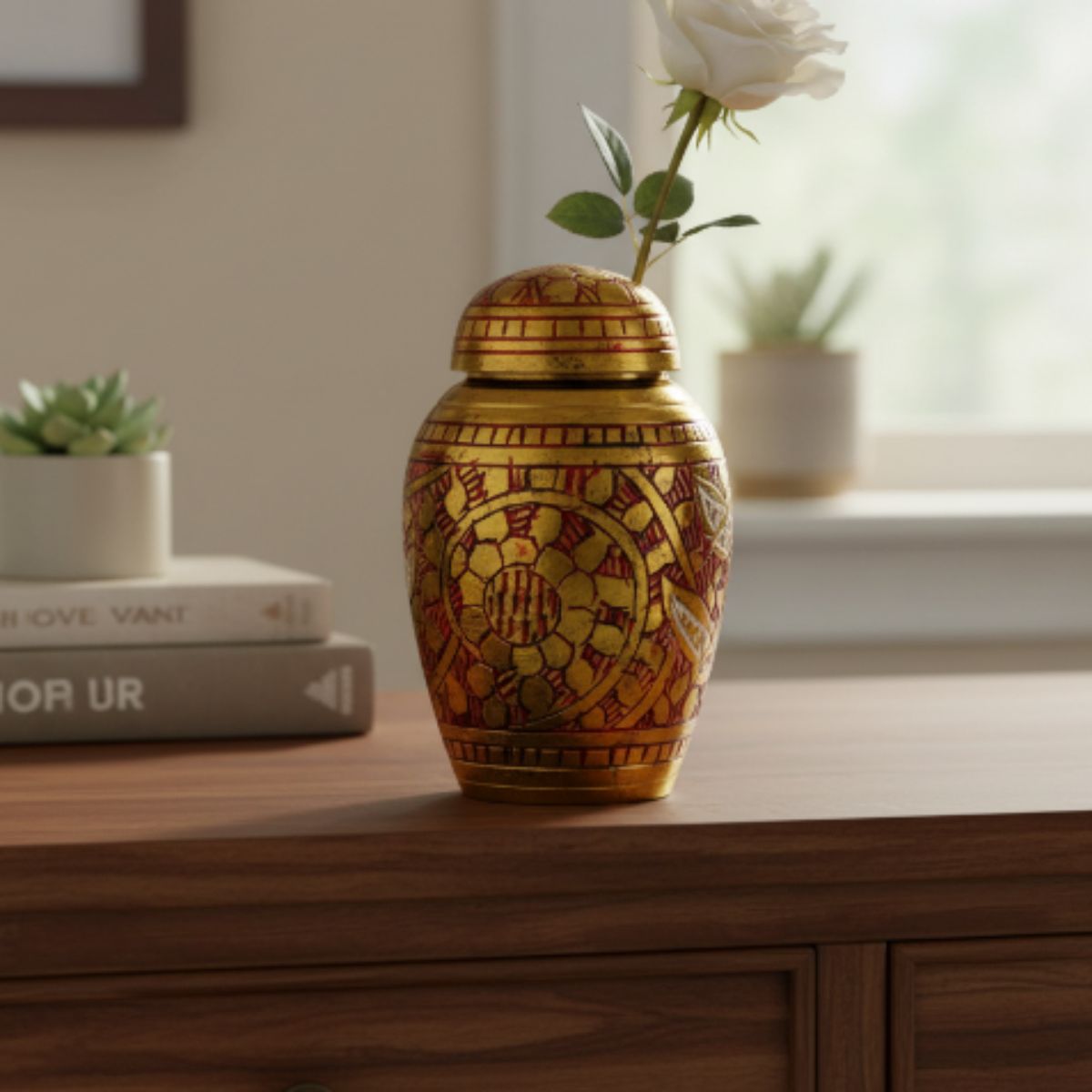 Ánfora de Bronce Rojo Pequeño