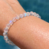 Pulsera Piedra Lunar Arcoiris 6mm