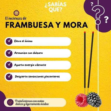 Incienso Natural Frambuesa y Mora - Goloka