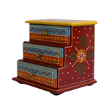 Cajonera India Rubi Celeste 3 Cajones Grada