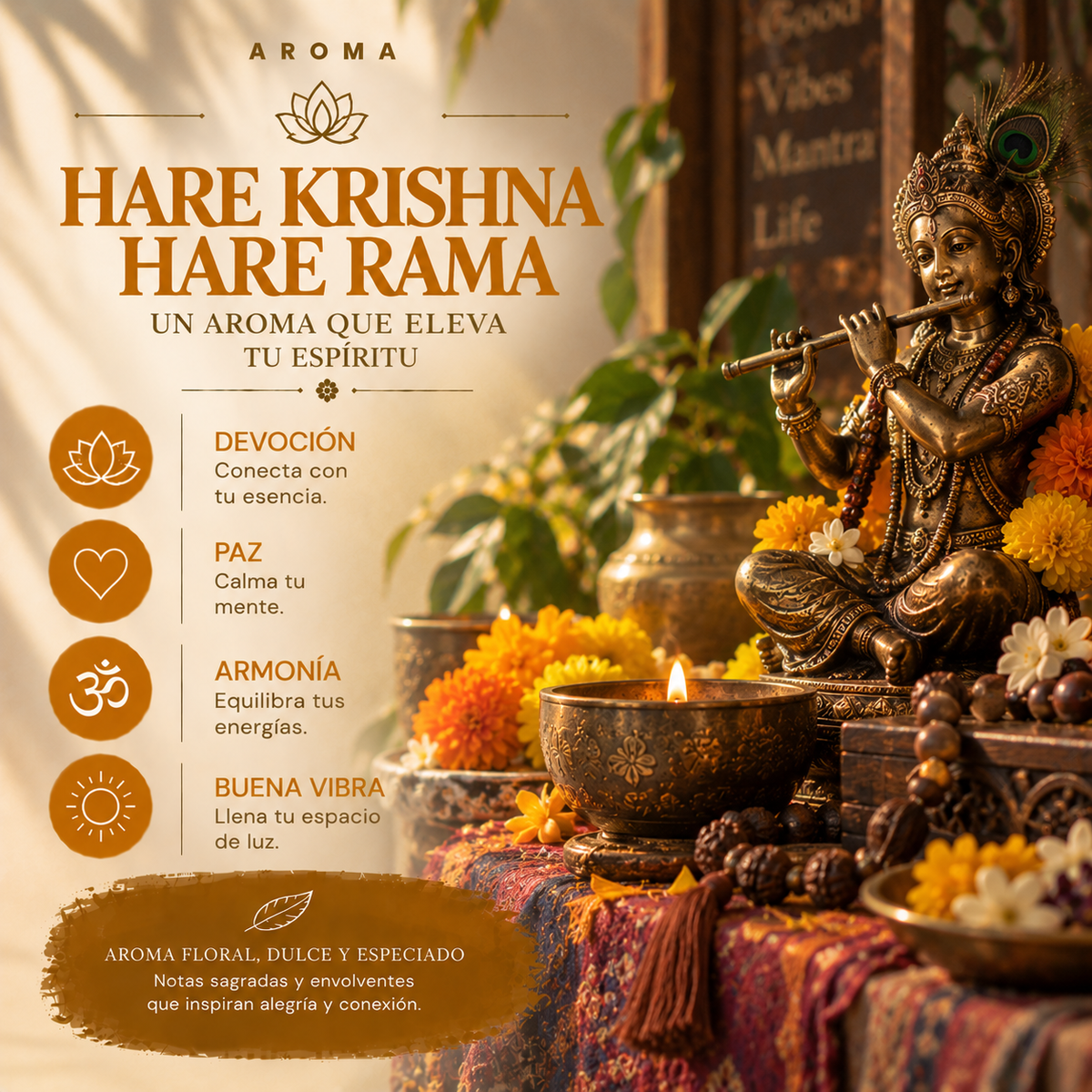 Incienso Hare Krishna Hare Rama