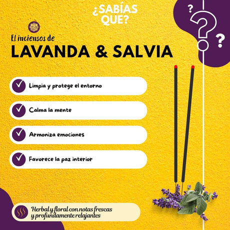 Incienso Natural Yatra Salvia Blanca + Lavanda - Parimal