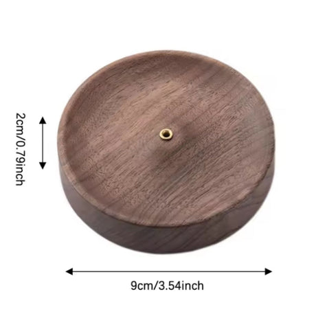 Porta incienso Redondo Wood Oscuro