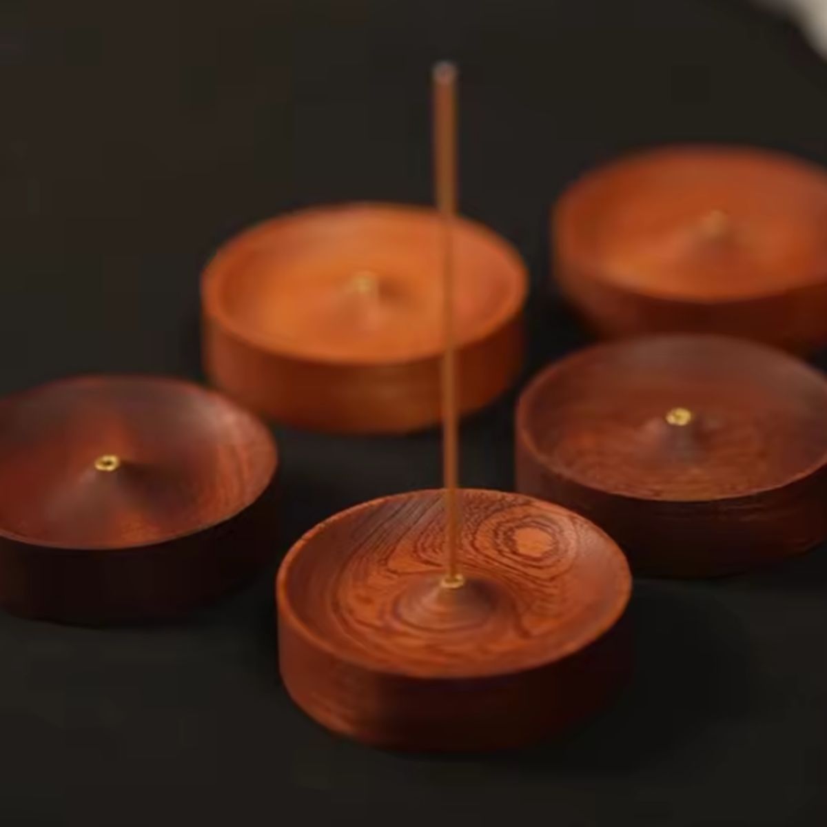 Porta incienso Redondo Wood Claro