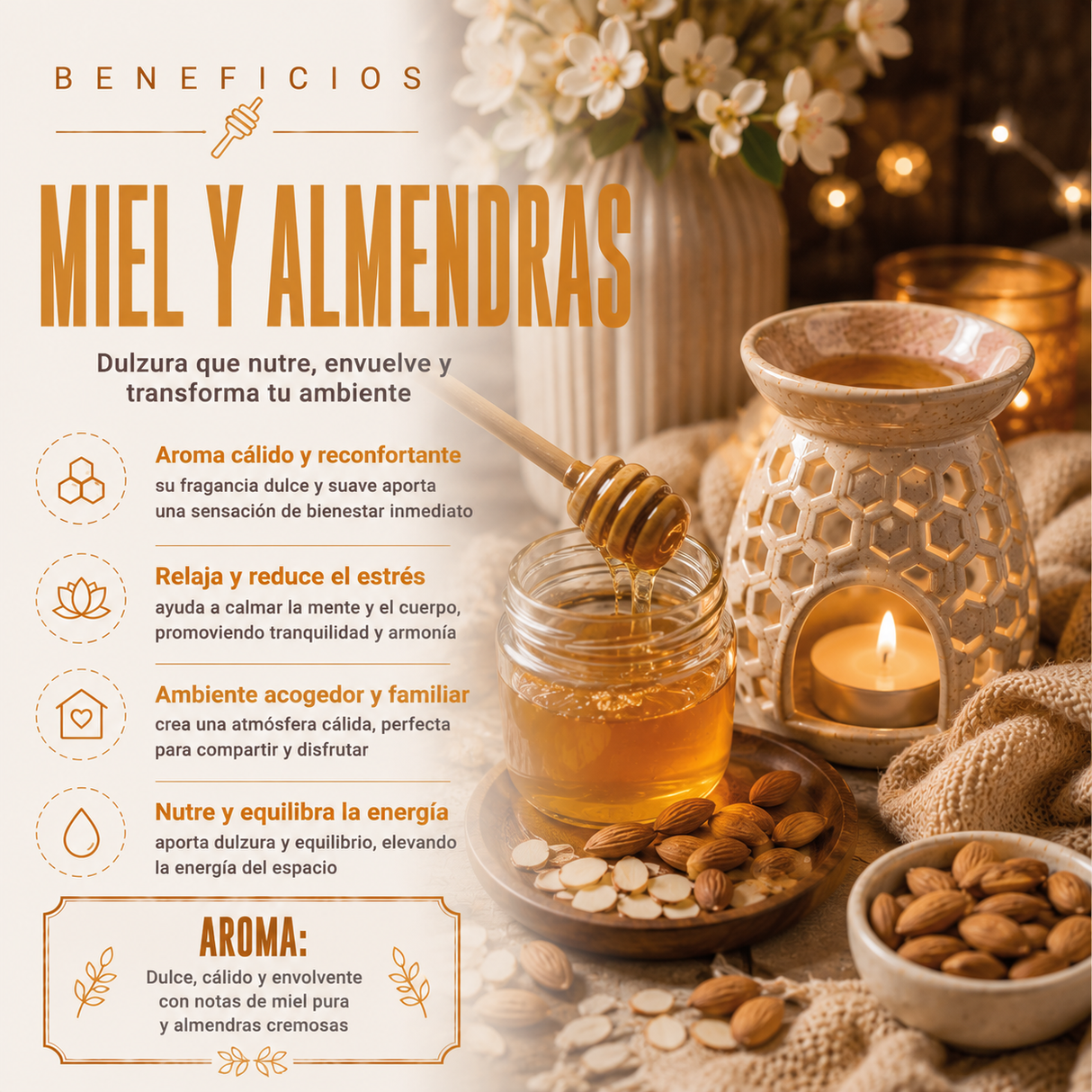 Aromatizante Spray Miel y Almendras 200 mL