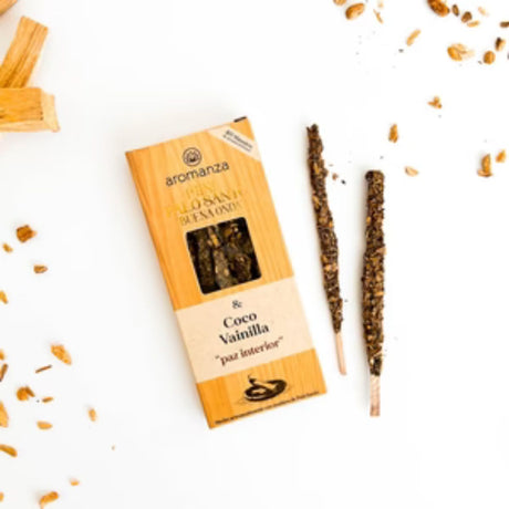 Sahumerio Palo Santo Buena Onda Mini Coco Vainilla - Aromanza