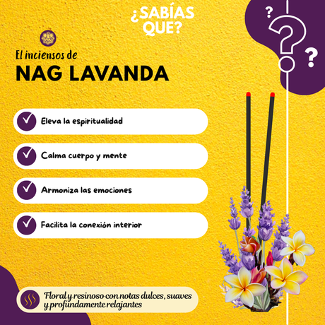 Incienso Natural Nag Champa Lavanda - Tulasi
