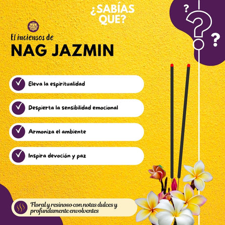 Incienso Natural Nag Champa Jasmin - Tulasi