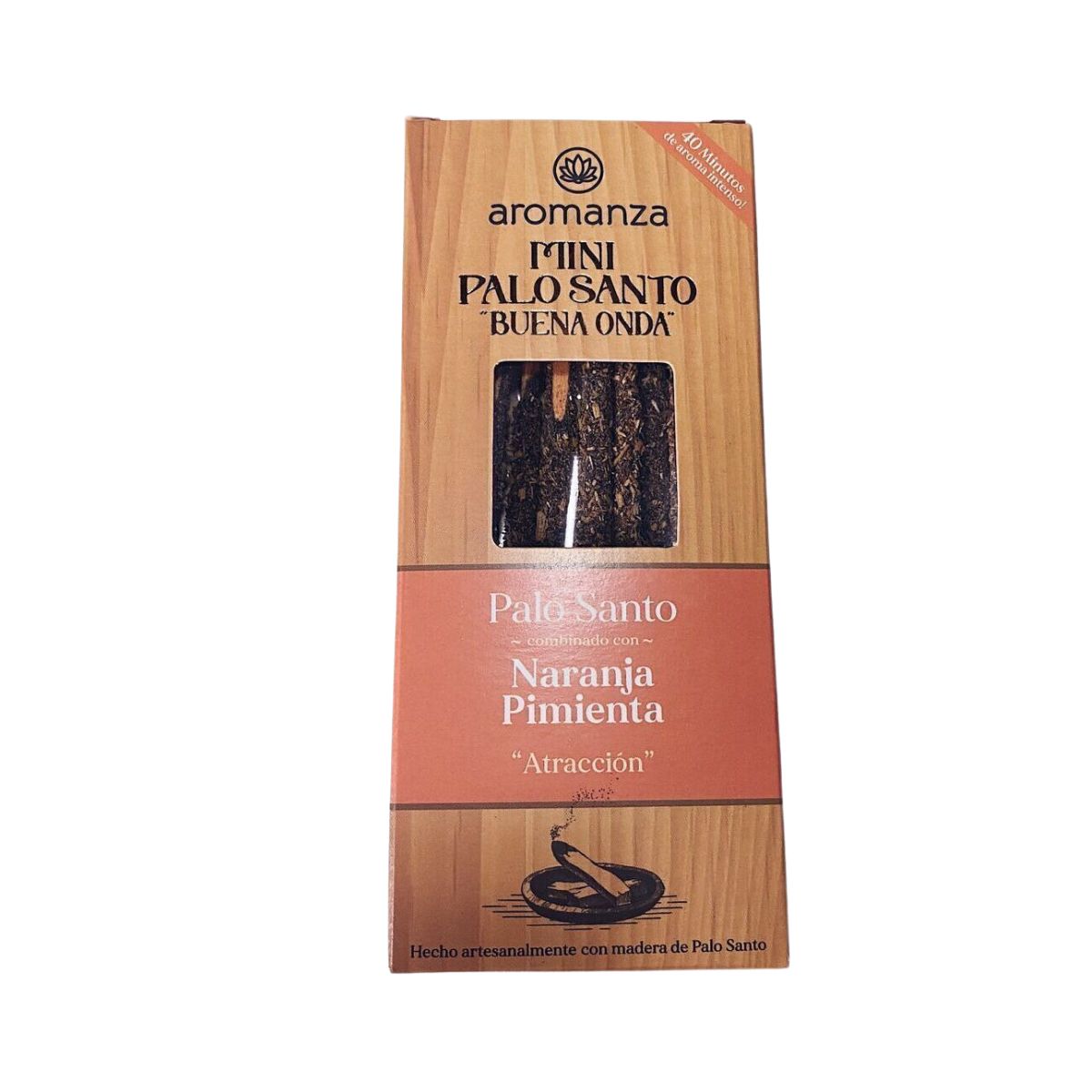 Mini Palo Santo Buena Onda Naranja Pimienta - Aromanza