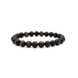 Pulsera Obsidiana Dorada 8mm