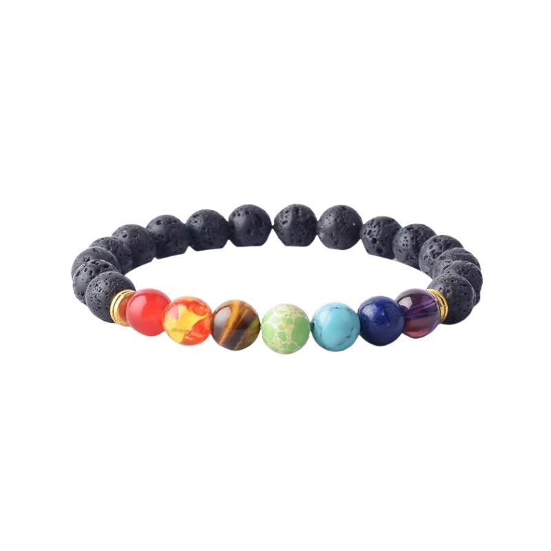 Pulsera 7 Chakras Volcanica 8mm