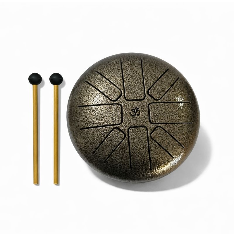 Hand Drum Tambor - Happy Bronce Envejecido Chico