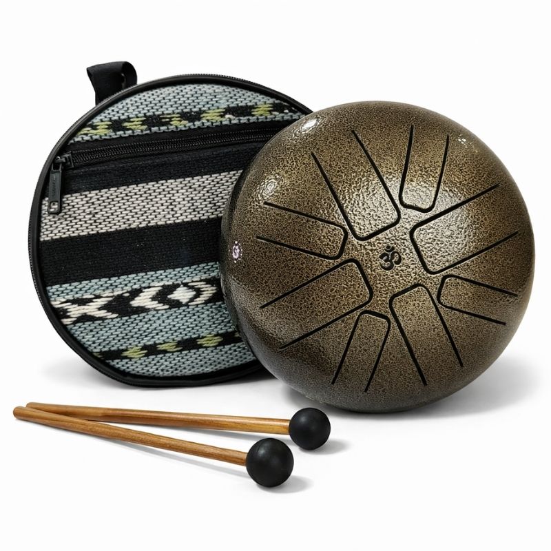 Hand Drum Tambor - Happy Bronce Envejecido Chico