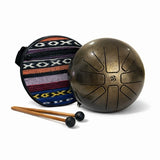 Hand Drum Tambor - Happy Bronce Envejecido Mediano