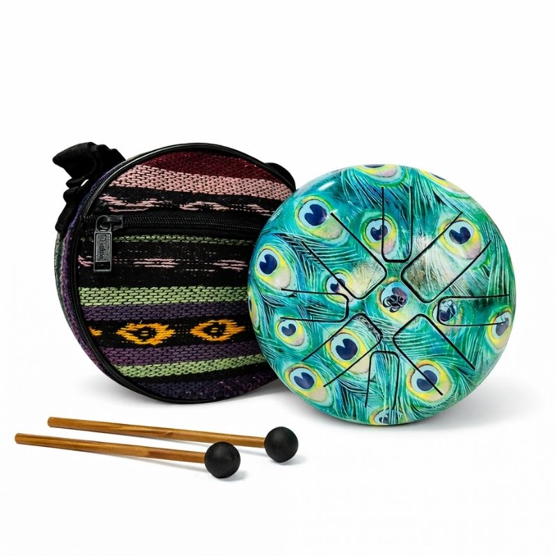 Hand Drum Tambor - Happy Pluma Real Chico