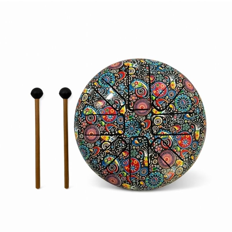 Hand Drum Tambor - Happy Mandalas Mediano