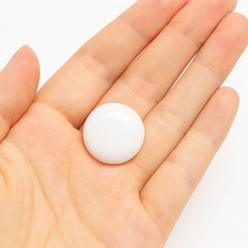 Ombliguera de Piedra 2 cm Cuarzo Blanco