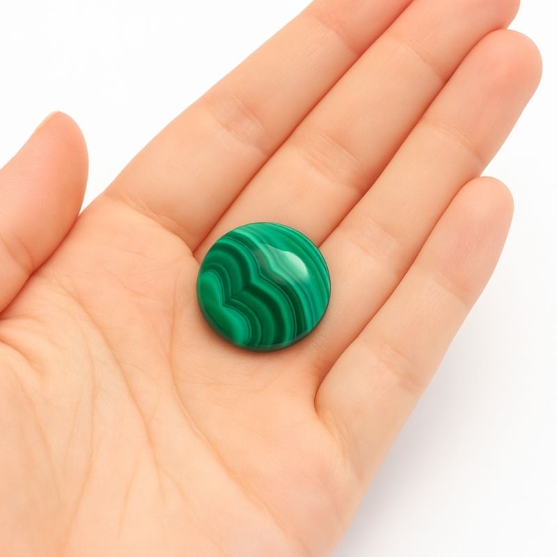 Ombliguera de Piedra 2 cm Malaquita