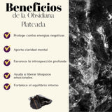 Pulsera Obsidiana Plateada 8mm