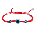 Pulsera Hilo Rojo Tres Ojos Turcos