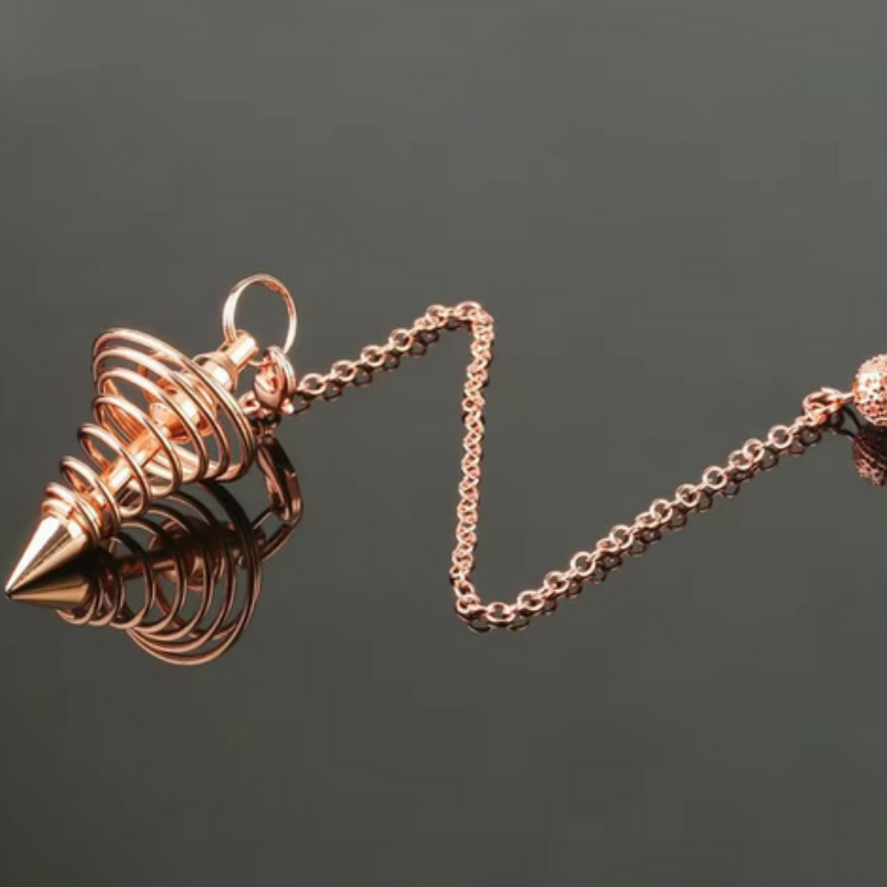 Péndulo Metal Espiral Oro Rosa