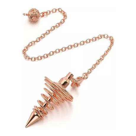 Péndulo Metal Espiral Oro Rosa