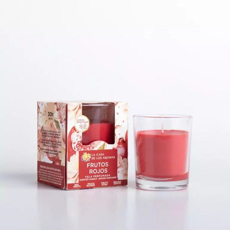 Vaso Vela Perfumada Frutos Rojos 140g