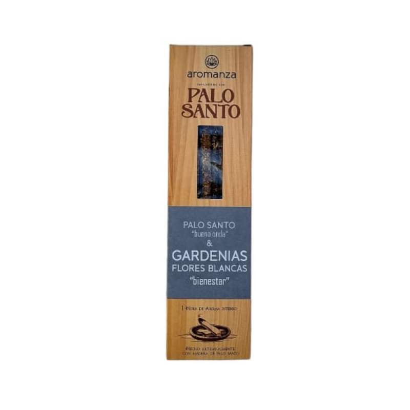 Palo Santo Buena Onda de Gardenia y Flores Blancas - Aromanza