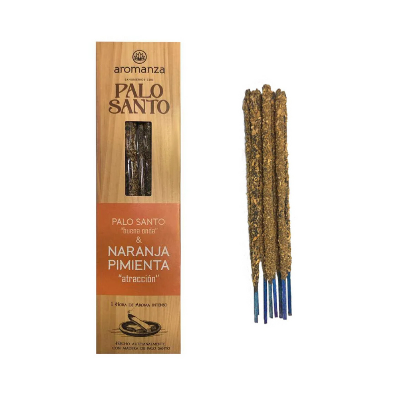 Sahumerio Palo Santo Buena Onda de Naranja Pimienta - Aromanza