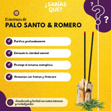 Incienso Natural Palo Santo con Romero - Namaste India