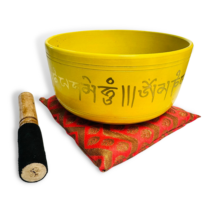 Box Cuenco Tibetano 19 cm - Amarillo