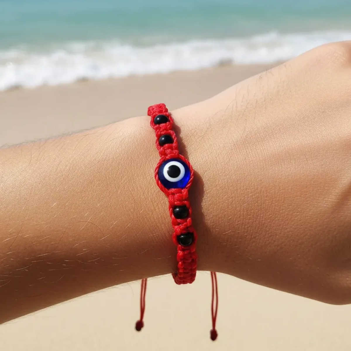 Pulsera Hilo Rojo Ojo Turco
