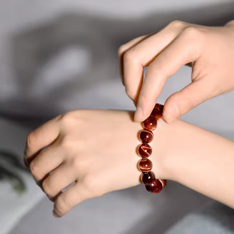 Pulsera Ojo de Tigre Rojo 8mm