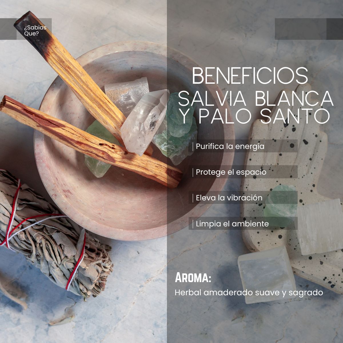 Aceite Aromático Salvia Blanca + Palo Santo