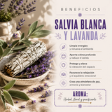 Incienso Salvia Blanca + Lavanda