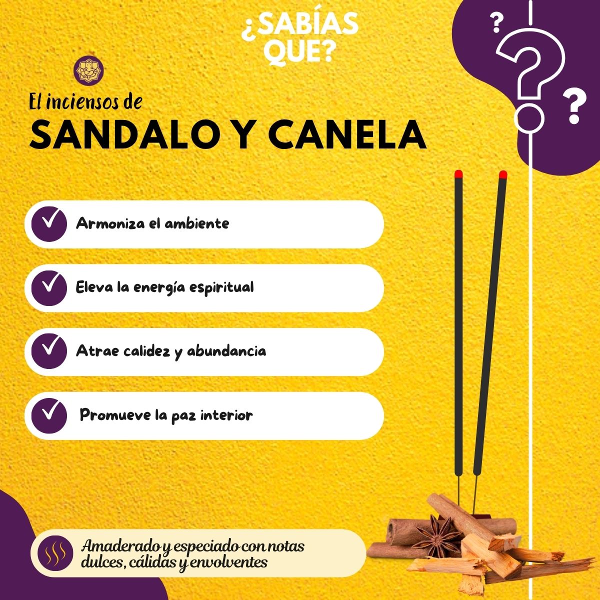 Incienso Jardin Heritage Sandalo con Canela - Namaste India