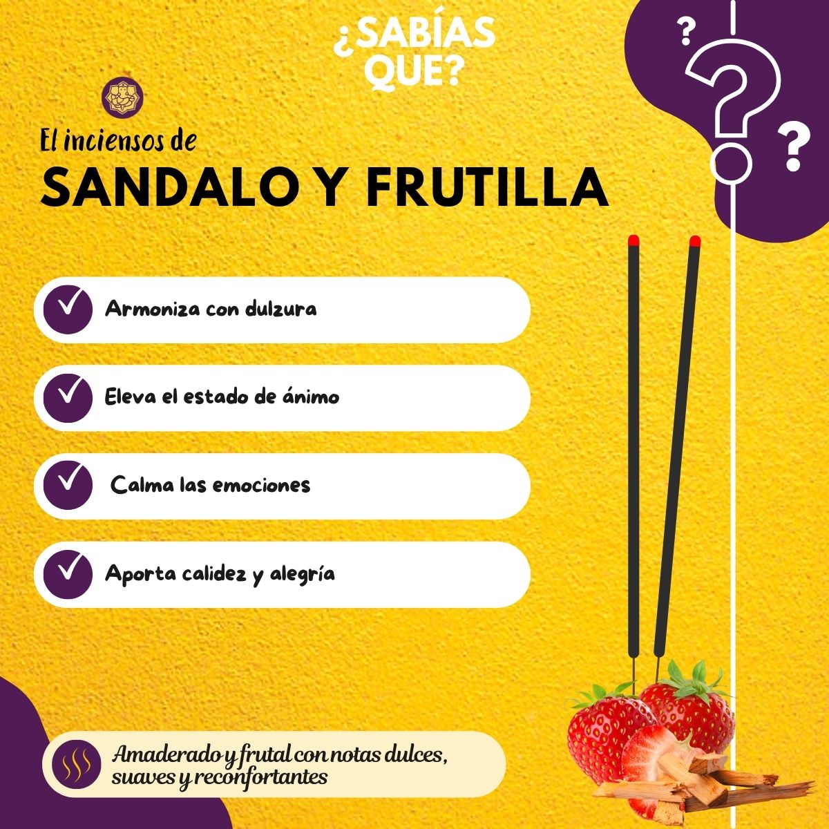 Incienso Jardin Heritage Sandalo con Frutilla - Namaste India